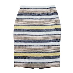 Etcetera Pencil Skirt Womens 6 Striped Textured Lined Boho Cottage Designer